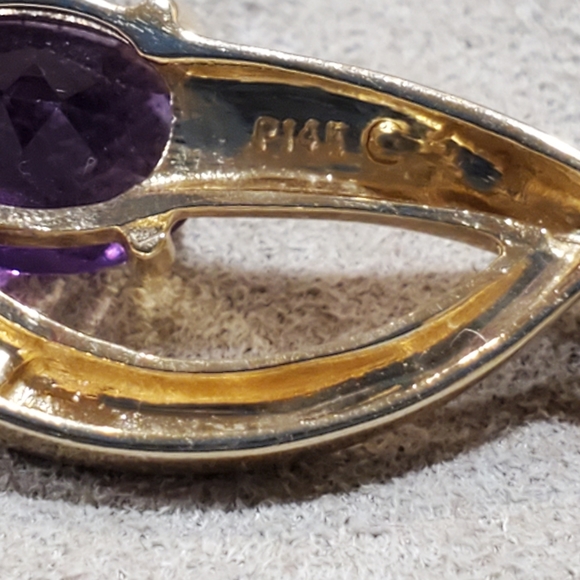 Amythest/Diamond Pendant - Picture 5 of 5